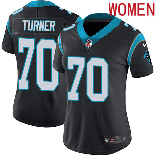 2019 Women Carolina Panthers #70 Turner black Nike Vapor Untouchable Limited NFL Jersey
